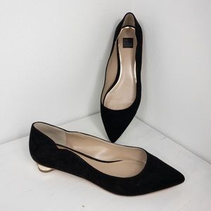 White House Black market Suede pointed toe flats, Size 9 M